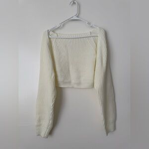 SHEIN Cream Sweater Cardigan